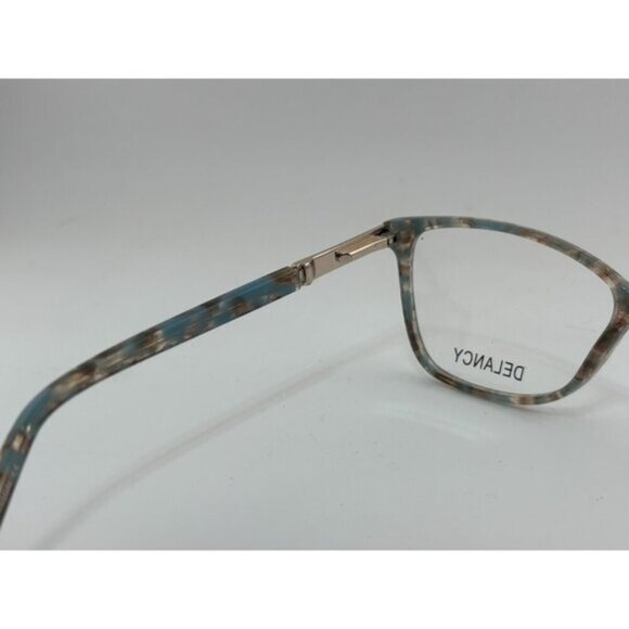DELANCY DEL 150 BLUE 54-16-140 Blue Brown Marble Glitter Plastic Glasses Frames - Picture 7 of 9